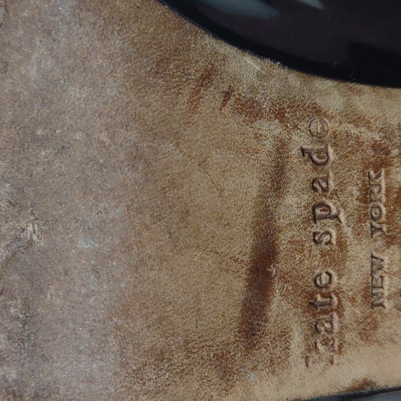 Kate Spade Black Patent Leather Peep Toe Heels Size 10 Medium - Picture 9 of 14